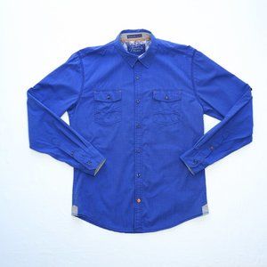 Tranquilty & Mayhem Mens Shirts Buttoned Shirt Size M Blue